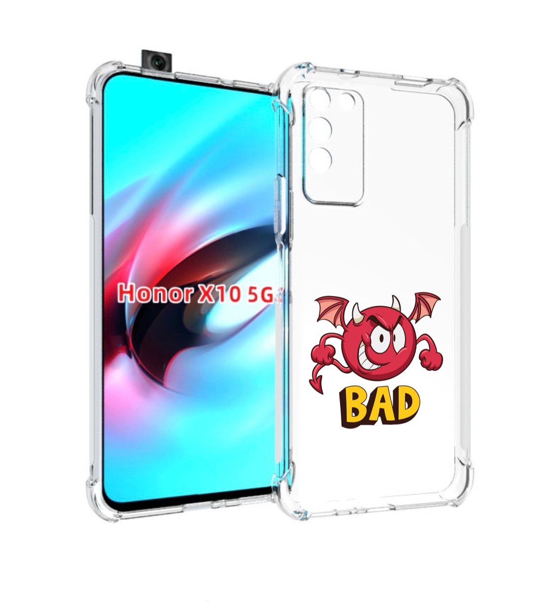 

Чехол MyPads плохой для Honor X10, Прозрачный, Tocco