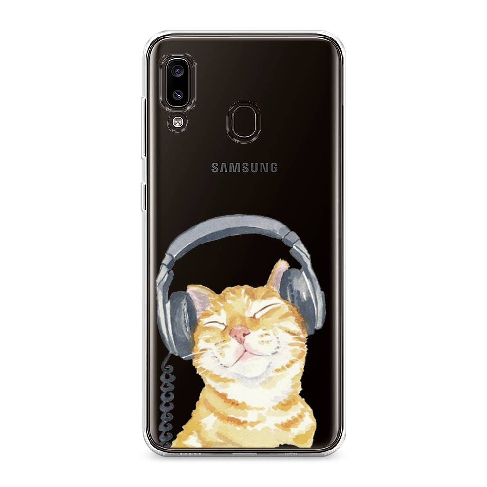

Силиконовый чехол "Кот меломан" на Samsung Galaxy A30, Кот меломан