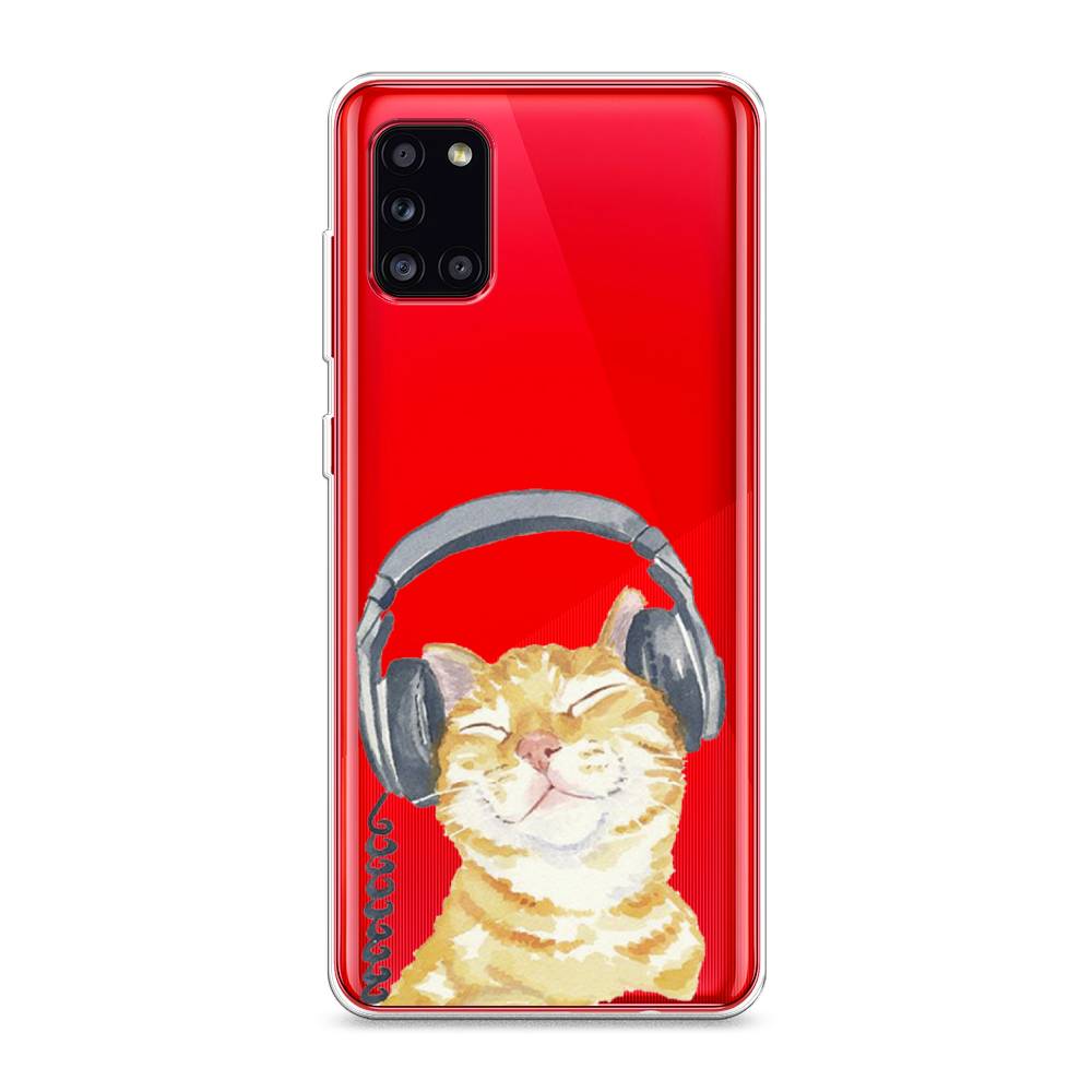 

Силиконовый чехол "Кот меломан" на Samsung Galaxy A31, Кот меломан
