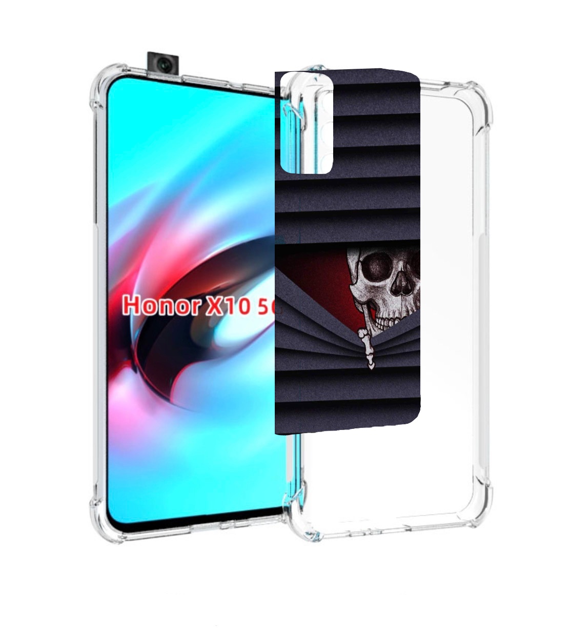 

Чехол MyPads подглядываю для Honor X10, Прозрачный, Tocco