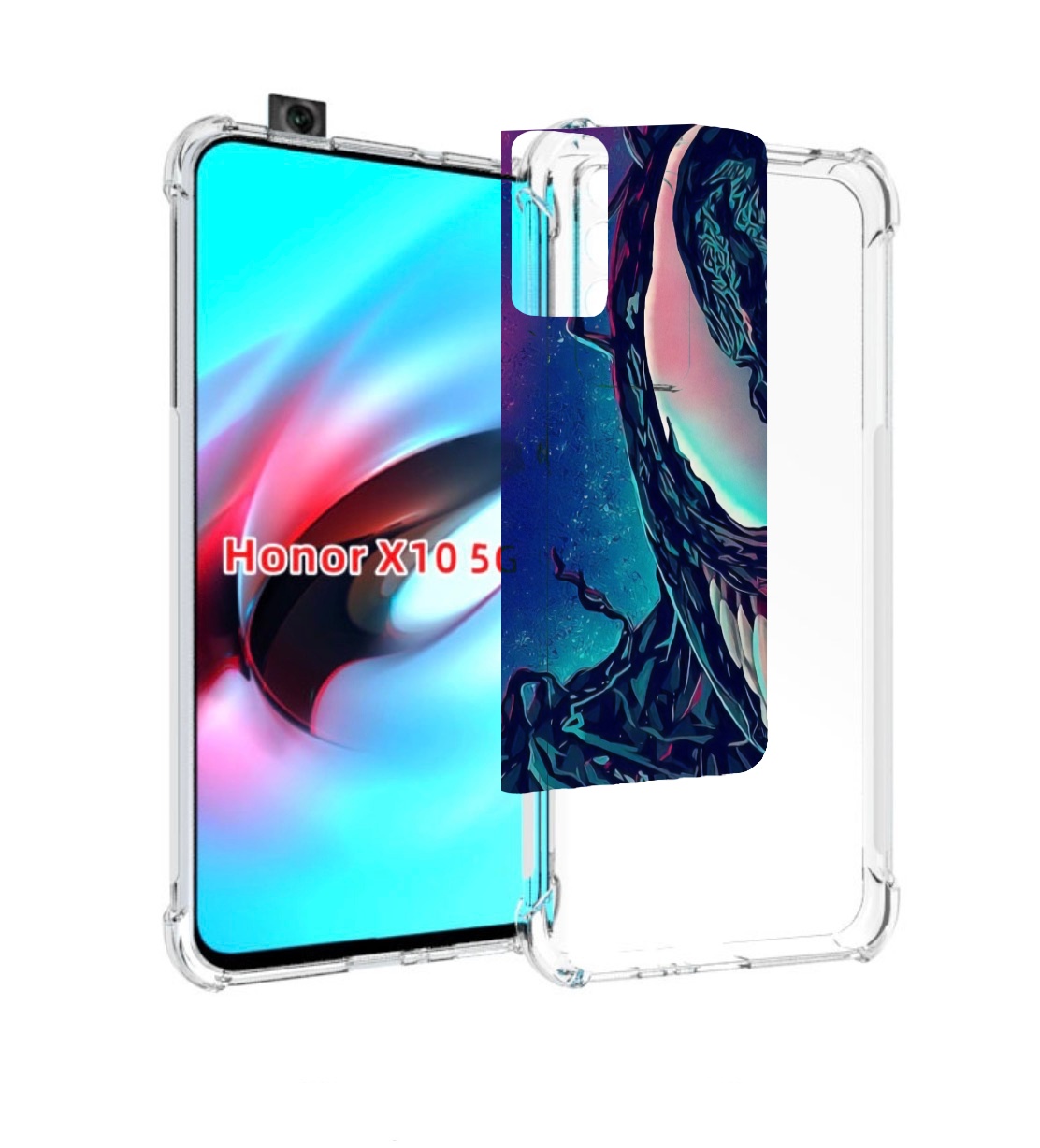 

Чехол MyPads полу веном для Honor X10, Прозрачный, Tocco