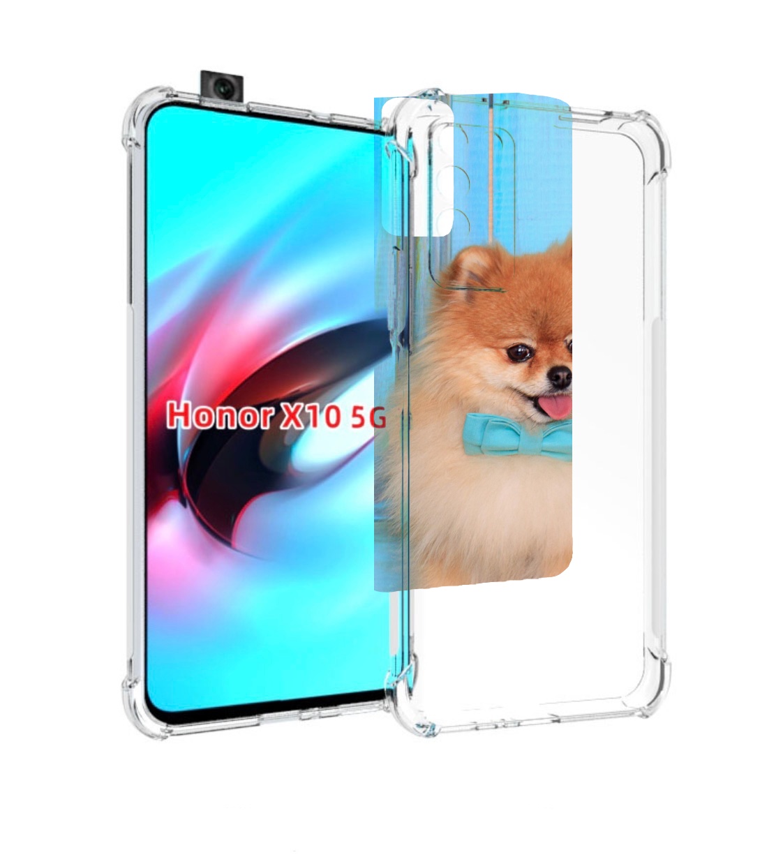 

Чехол MyPads померанскии шпиц для Honor X10, Прозрачный, Tocco