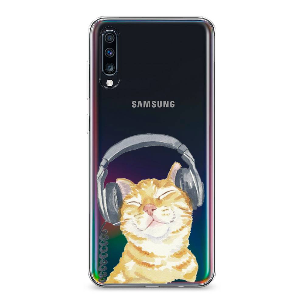 

Силиконовый чехол "Кот меломан" на Samsung Galaxy A70, Кот меломан