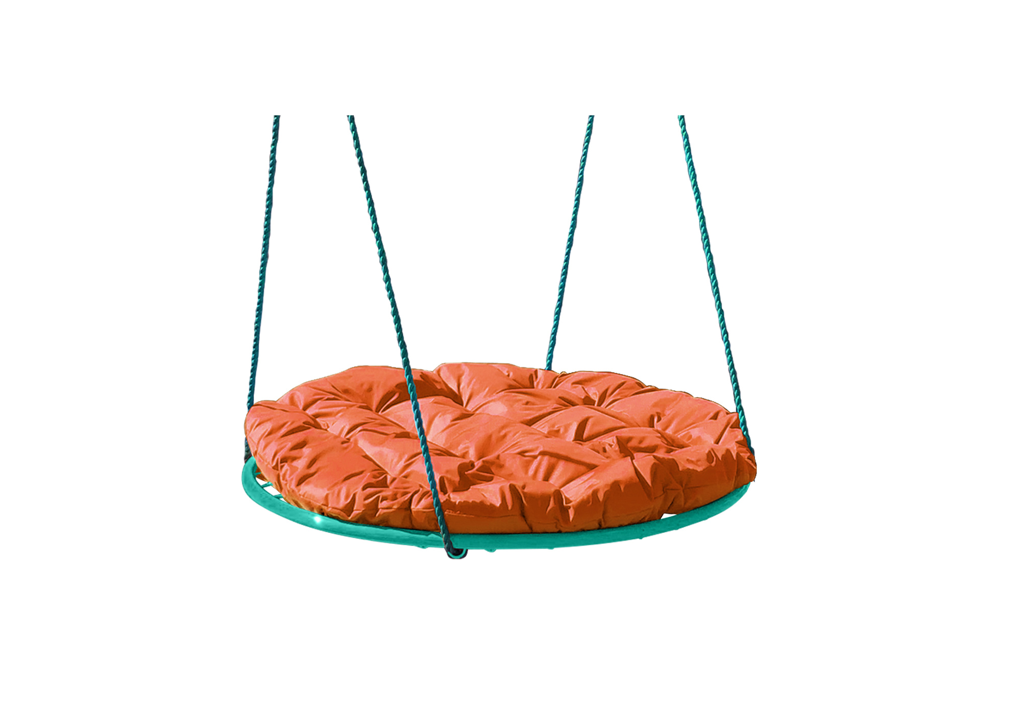Качели Гнездышко с подушкой NoBrand 23072433,60 см, без оплётки, оранжевая подушка