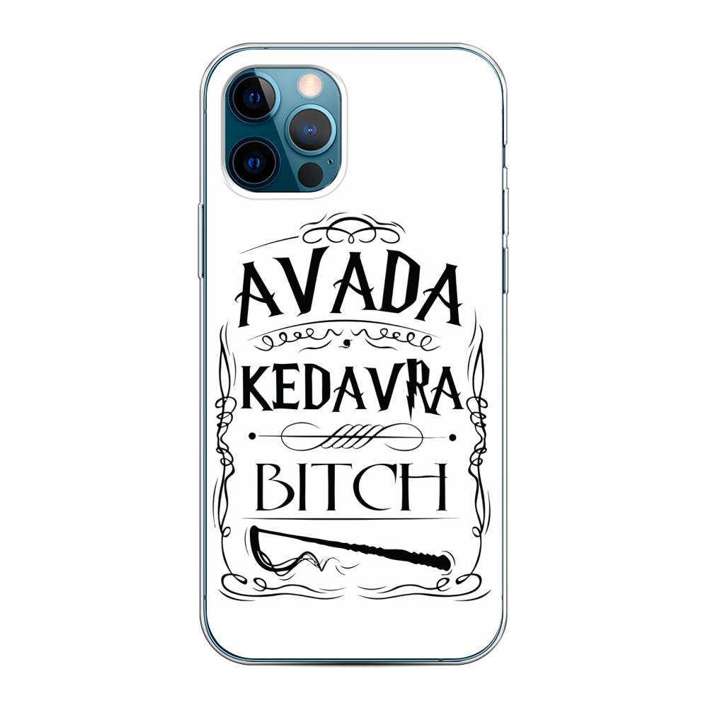 

Чехол на Apple iPhone 12 "Avada kedavra bitch", Белый;серый;черный, 12850-6