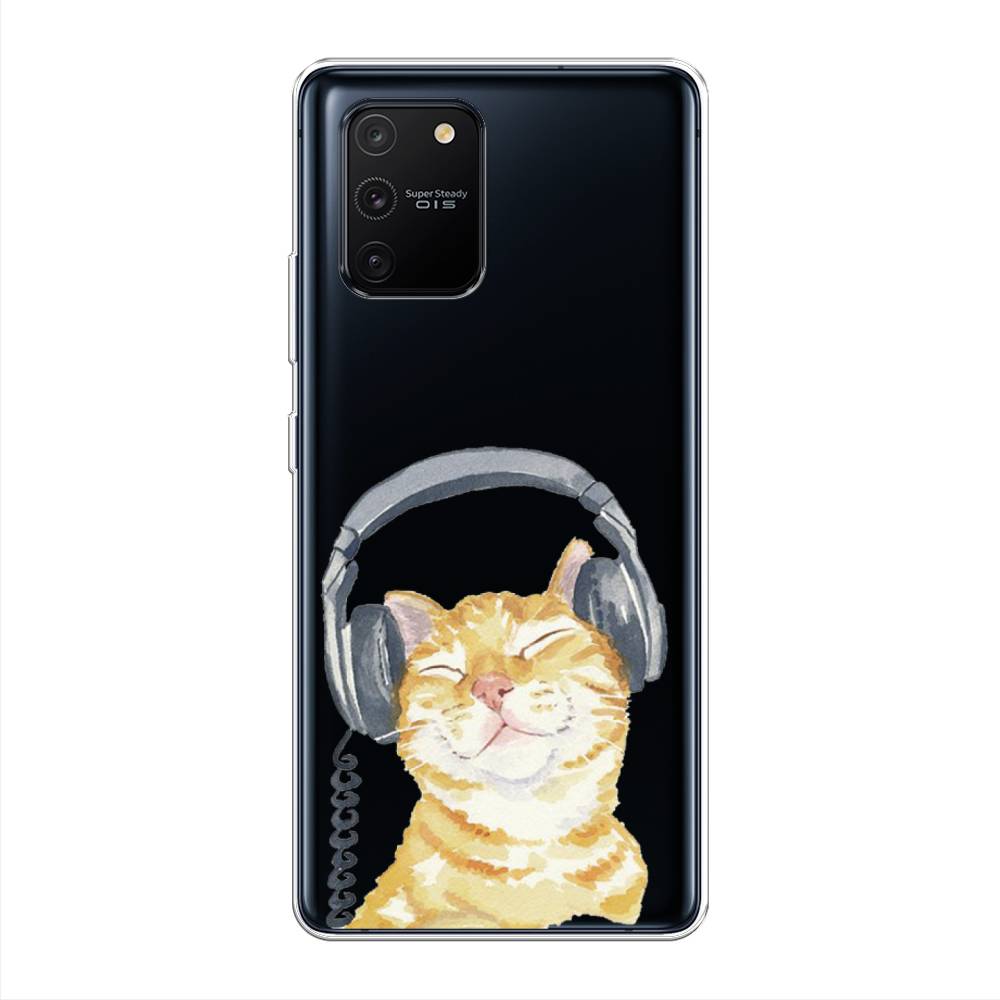 

Силиконовый чехол "Кот меломан" на Samsung Galaxy A91, Кот меломан