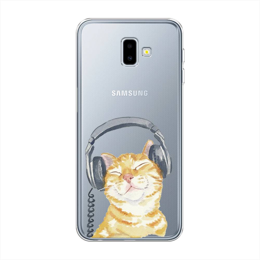 

Силиконовый чехол "Кот меломан" на Samsung Galaxy J6 +, Кот меломан