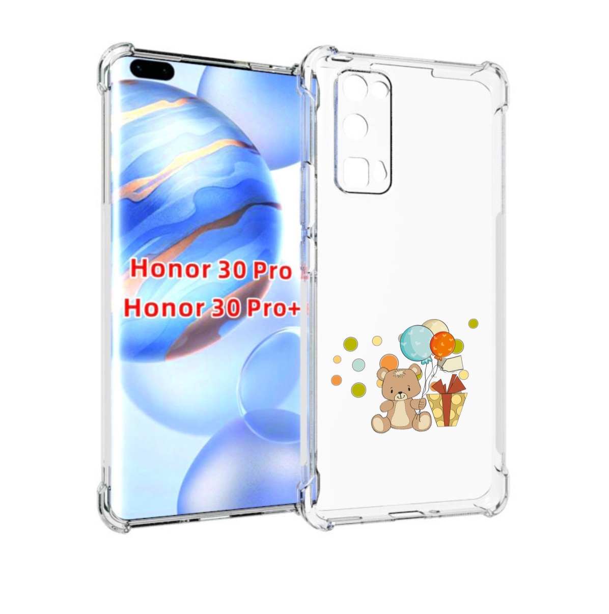 

Чехол бампер MyPads медвеженок с подарком для Honor 30 Pr, Прозрачный, Tocco