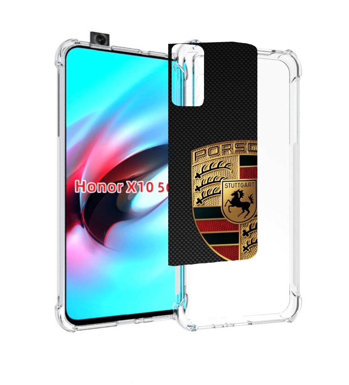 

Чехол MyPads порш porsche 1 для Honor X10, Прозрачный, Tocco