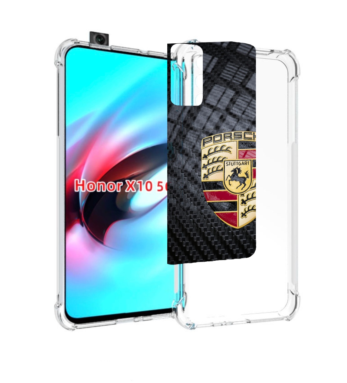 

Чехол MyPads porsche 3 мужской для Honor X10, Прозрачный, Tocco