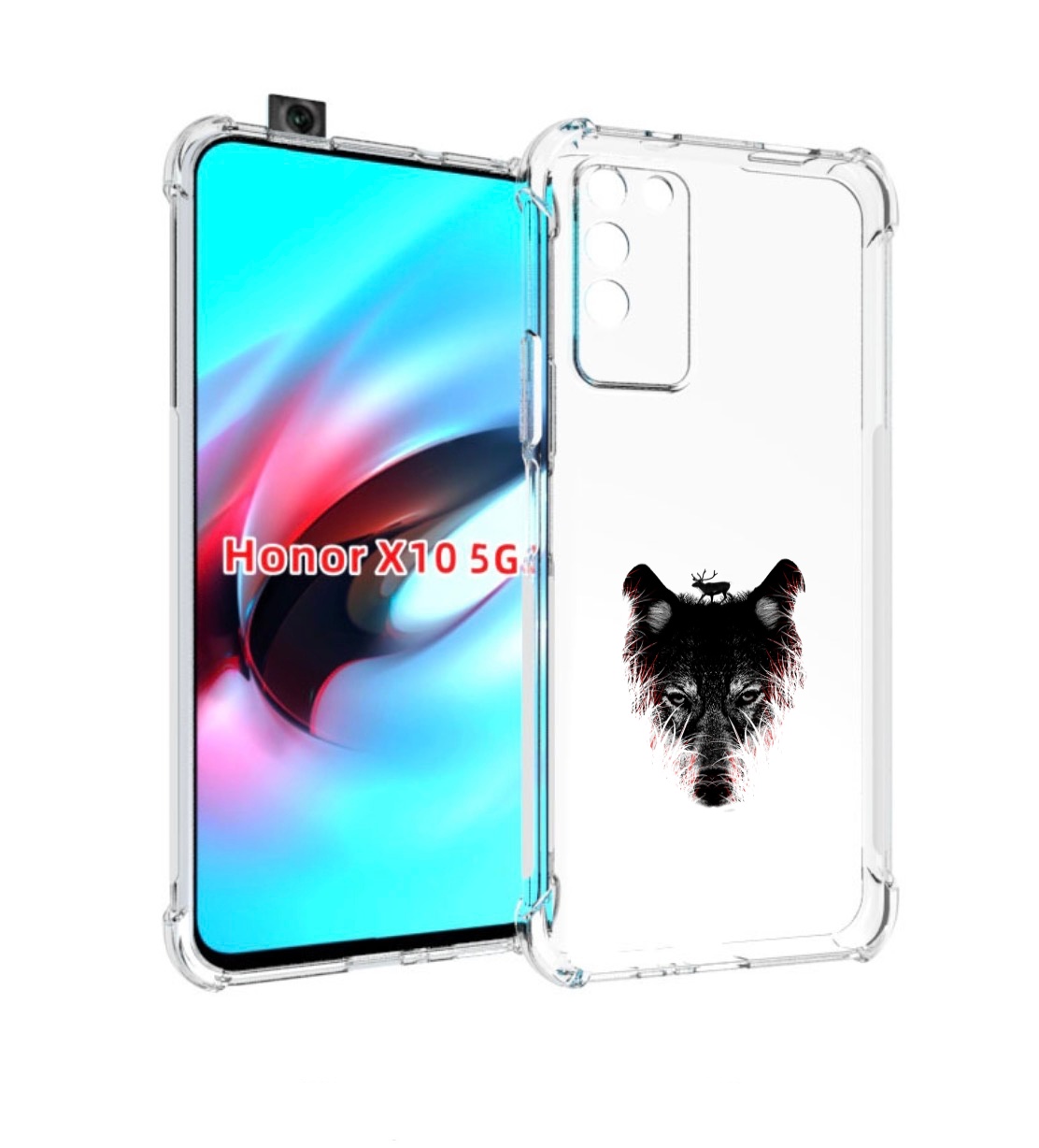 

Чехол MyPads волк в траве для Honor X10, Прозрачный, Tocco