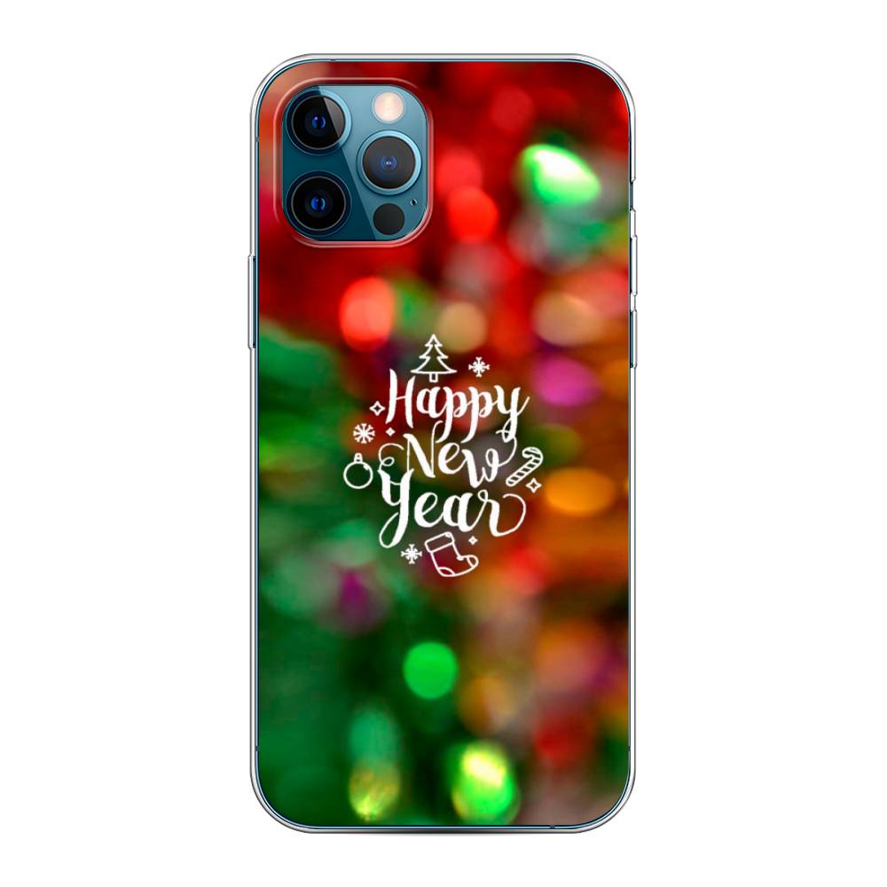 

Чехол на Apple iPhone 12 "Новый Год на елке", Зеленый;красный;желтый, 12850-5