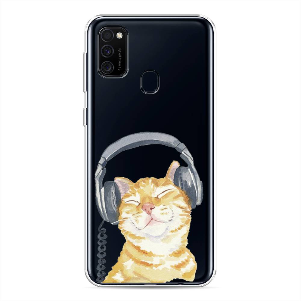 

Силиконовый чехол "Кот меломан" на Samsung Galaxy M21, Кот меломан