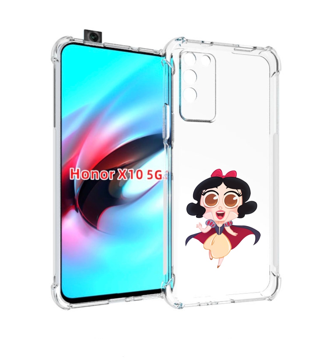 

Чехол MyPads принцеска-нарисованная женский для Honor X10, Прозрачный, Tocco