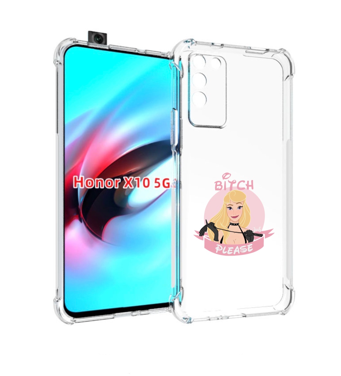 

Чехол MyPads принцесса-аврора женский для Honor X10, Прозрачный, Tocco