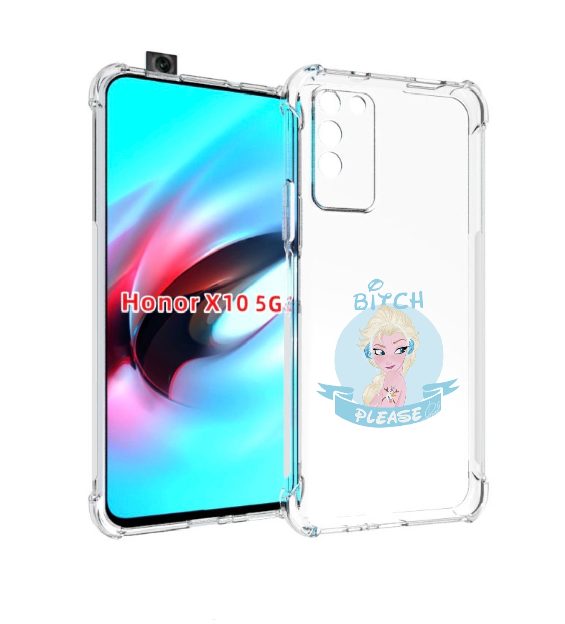 

Чехол MyPads принцесса-из-холодного-сердца женский для Honor X10, Прозрачный, Tocco