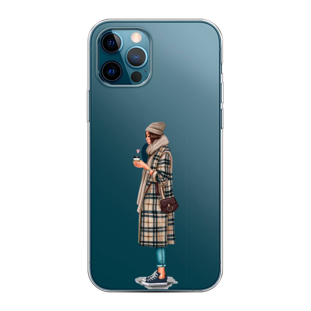 

Чехол на Apple iPhone 12 "Утренний кофе", Коричневый;бежевый, 12850-6