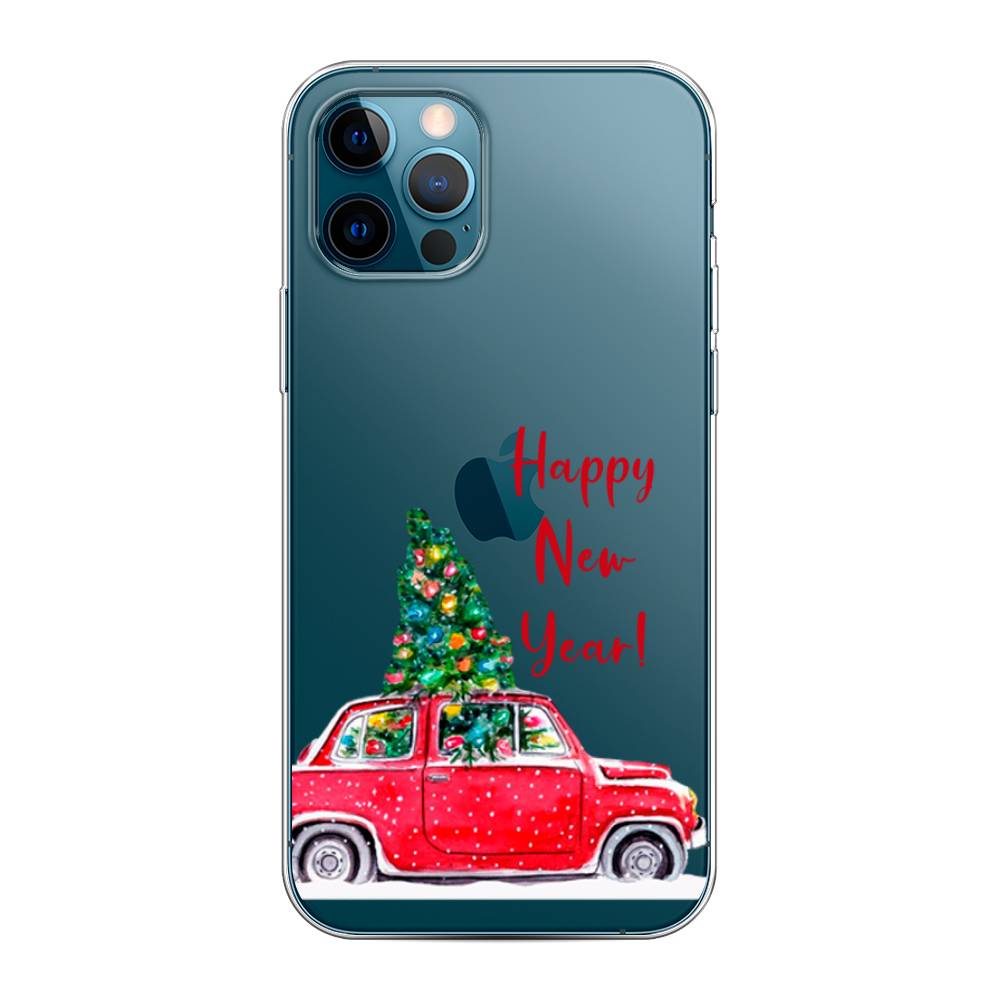 

Чехол на Apple iPhone 12 "Happy New Year", Красный;зеленый, 12850-5