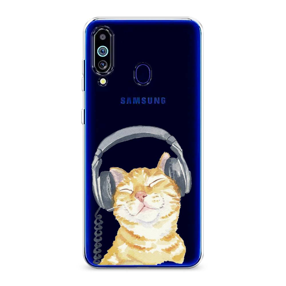 фото Силиконовый чехол "кот меломан" на samsung galaxy m40 awog