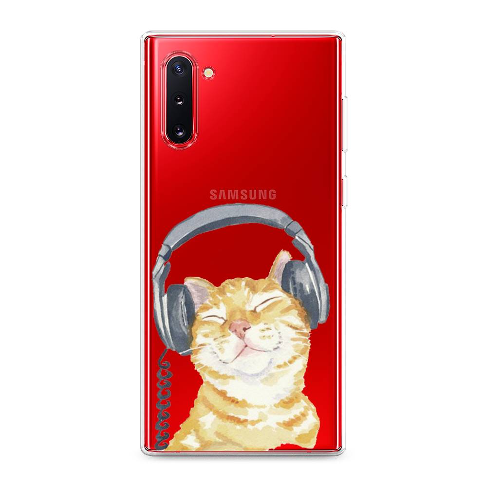

Силиконовый чехол "Кот меломан" на Samsung Galaxy Note 10, Кот меломан