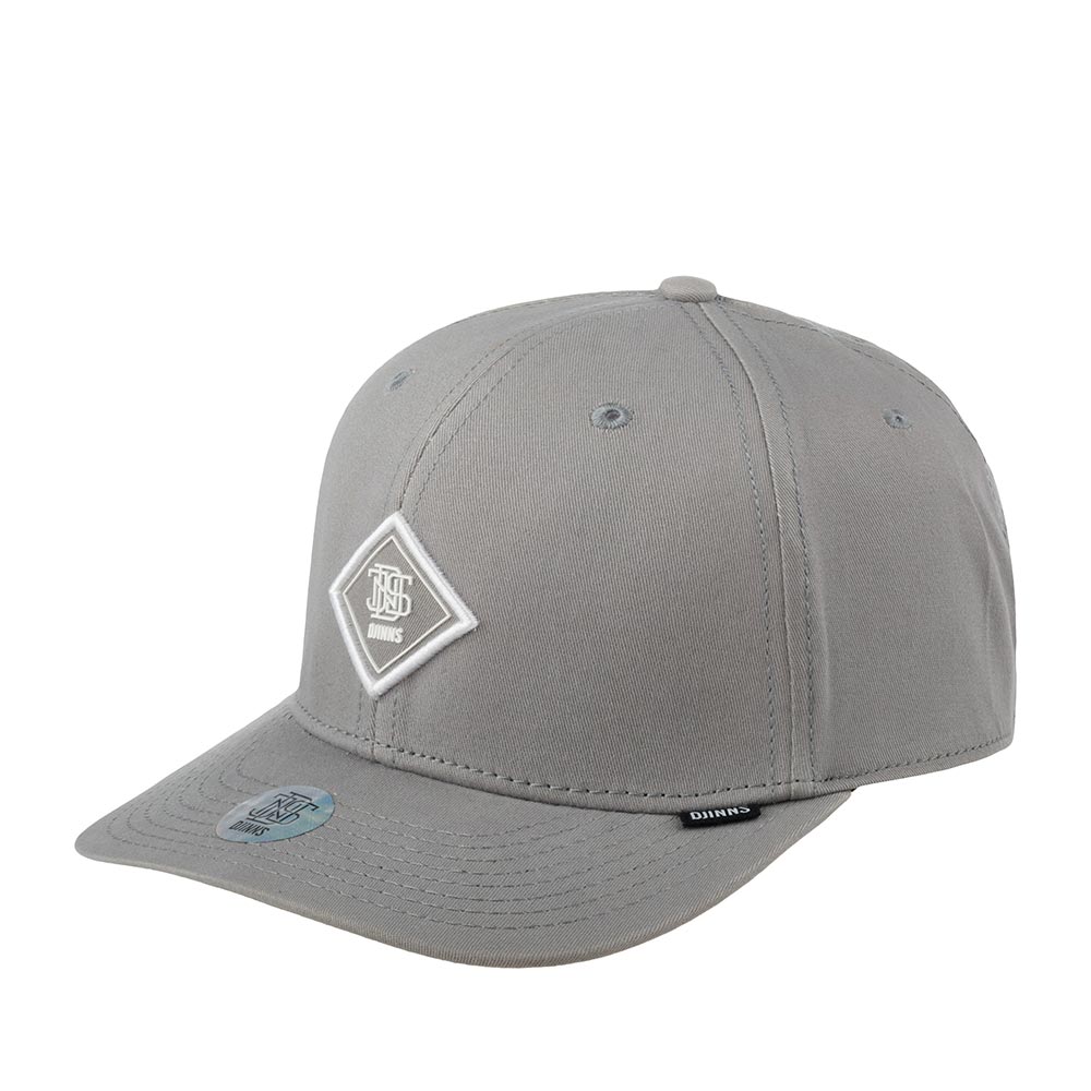 Бейсболка унисекс DJINNS 6P TrueFit 2.0 Cap Brushed Twill серая one size