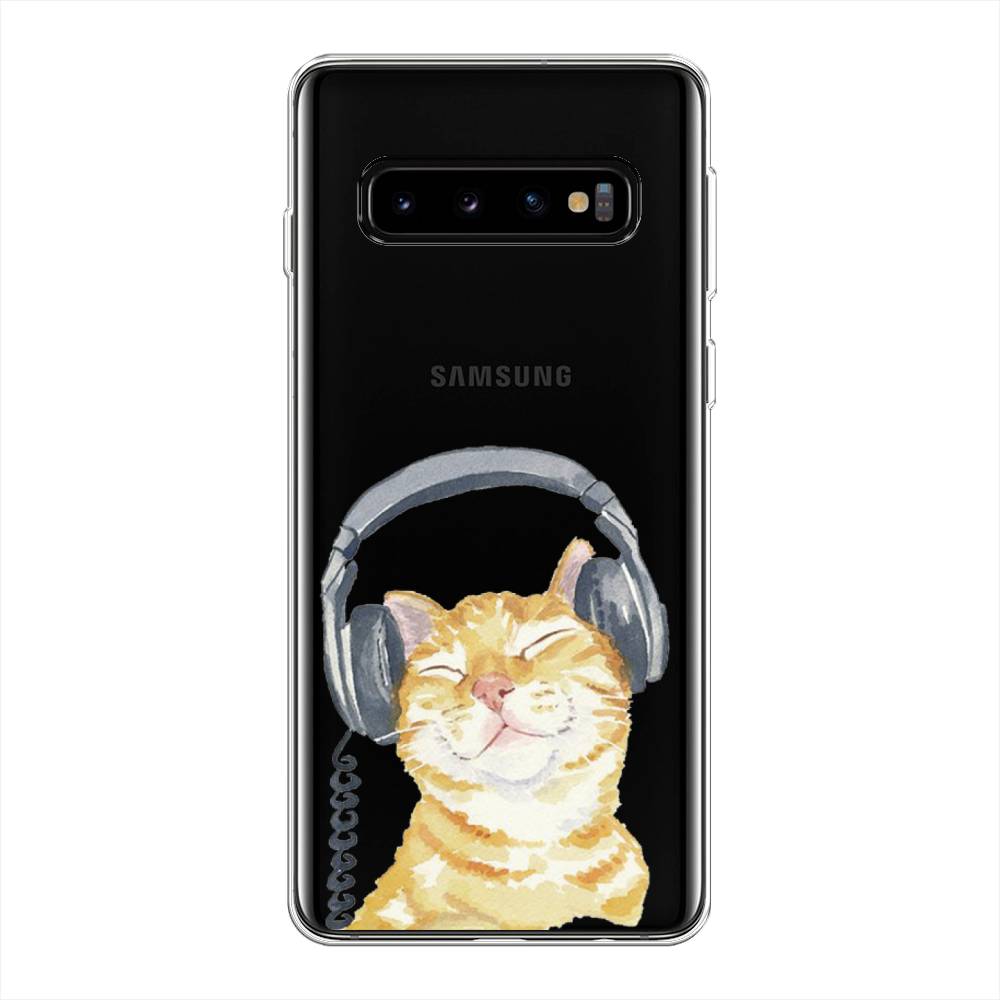 

Силиконовый чехол "Кот меломан" на Samsung Galaxy S10 +, Кот меломан