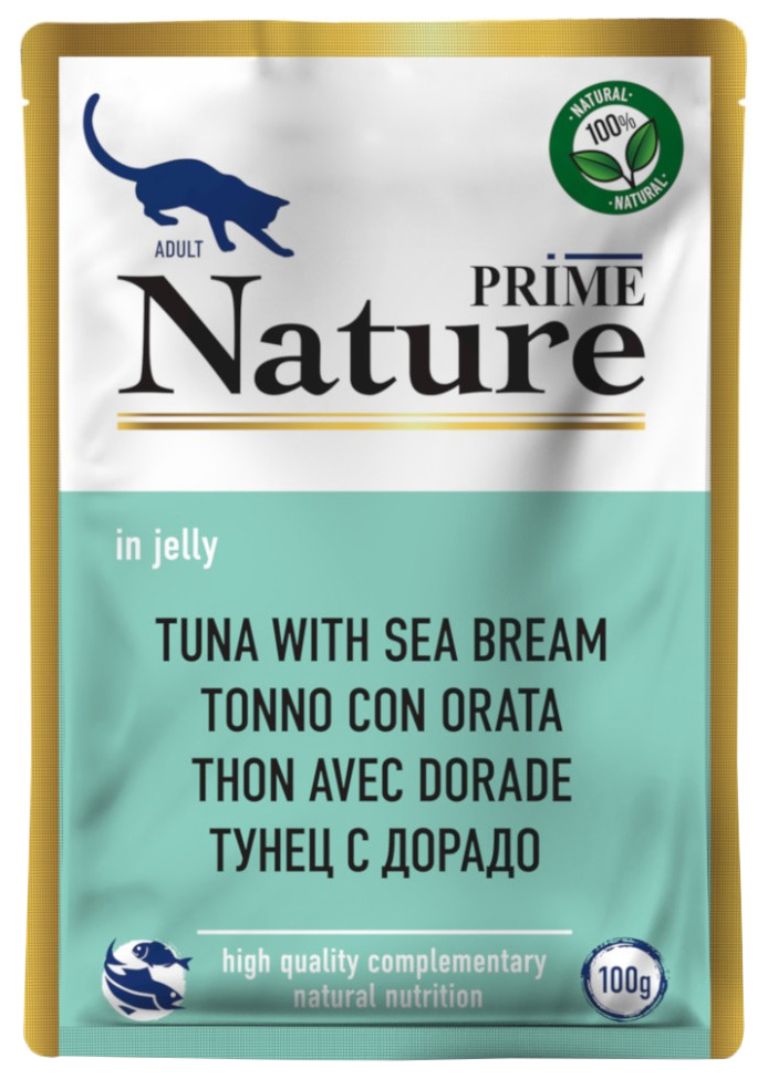 Влажный корм для кошек Prime Nature, тунец с дорадо, 24x100 г
