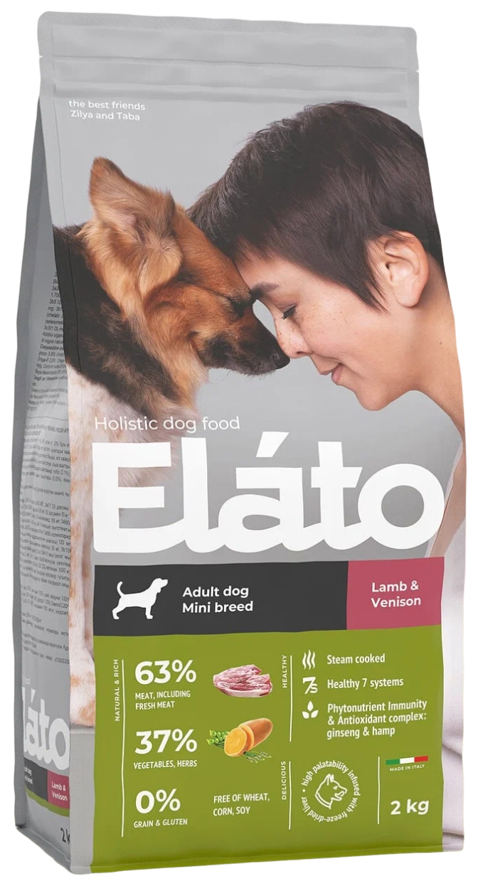 Сухой корм для собак Elato Adult Dog Mini для малых пород, курица и утка, 2,5 кг