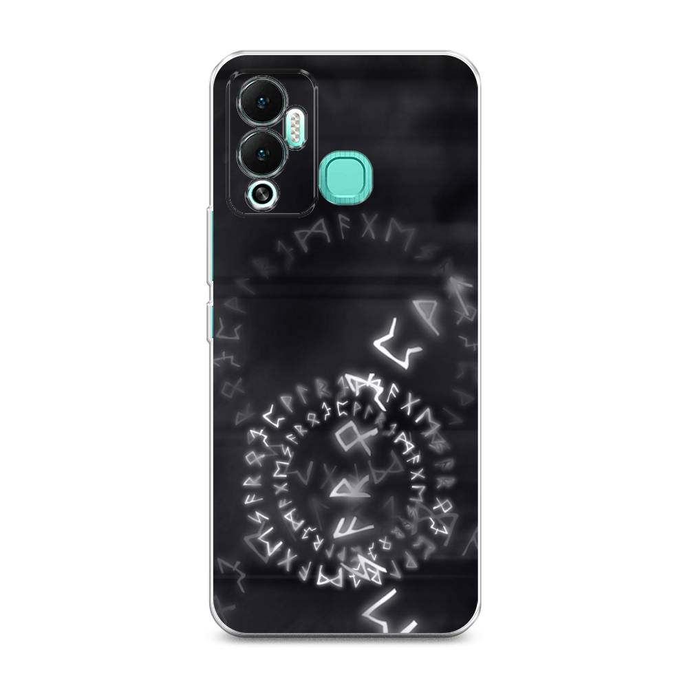

Чехол на Infinix Hot 12 Play "Руны", Серый;черный, 3101750-3