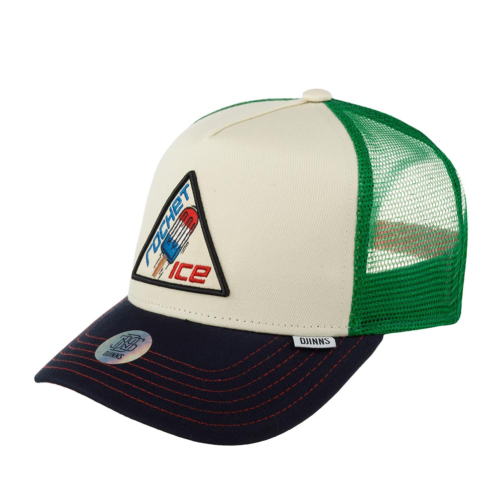 Бейсболка унисекс DJINNS HFT Cap Food Rocket Ice белая one size