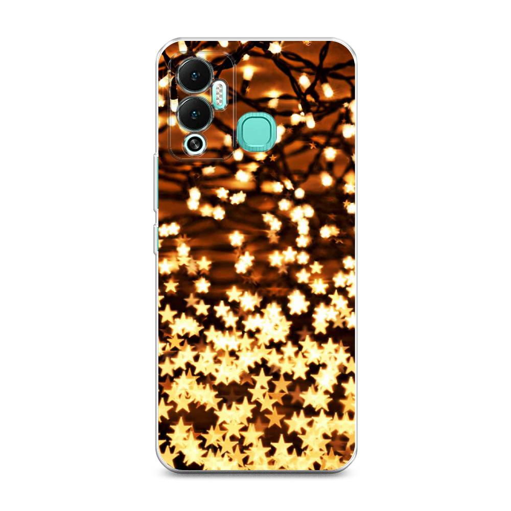 

Чехол на Infinix Hot 12 Play "Новогодняя гирлянда", Золотистый, 3101750-5