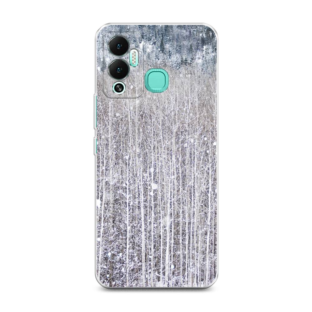 

Чехол на Infinix Hot 12 Play "Снежный лес", Бежевый;серый;белый, 3101750-5