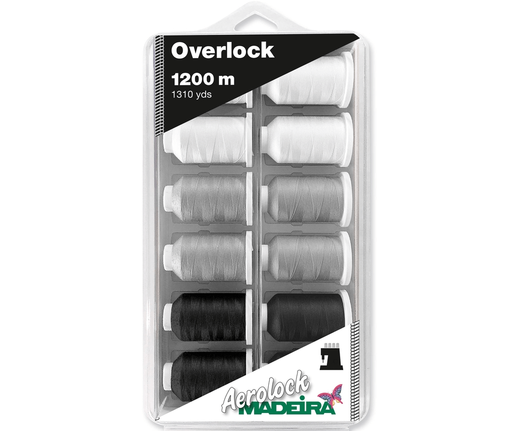 

Набор ниток Madeira Aerolock №125 Blisterbox, 12 х 1200 м, Серый