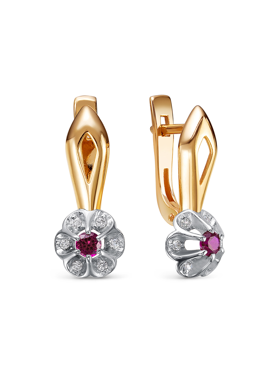 

Серьги из серебра с корундом SamoroDki Jewelry 2-03-005-02зА, 2-03-005-02зА