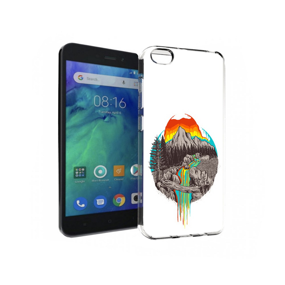 

Чехол MyPads Tocco для Xiaomi Redmi Go Радужный водопад, Прозрачный, Tocco