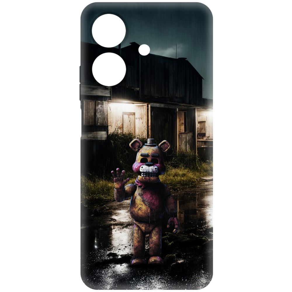 

Чехол-накладка Krutoff Soft Case ФНАФ - Фредди под дождем для Realme Note 60 черный