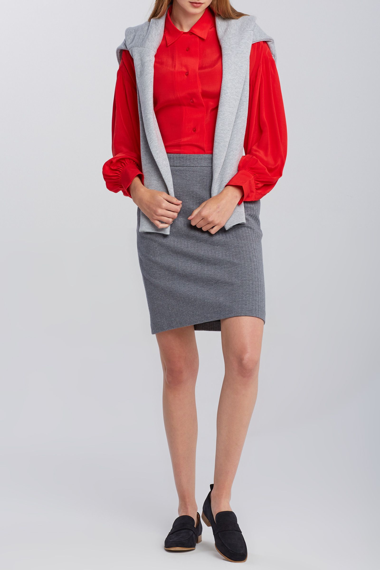 

Юбка женская GANT 4400042 серая 40 EU, Серый, 4400042