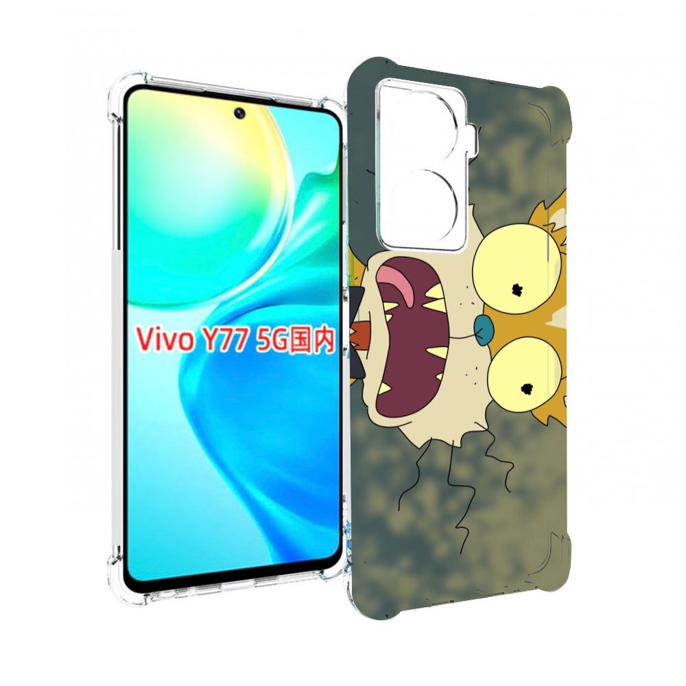 Чехол MyPads пугливый кот для Vivo Y77 5G
