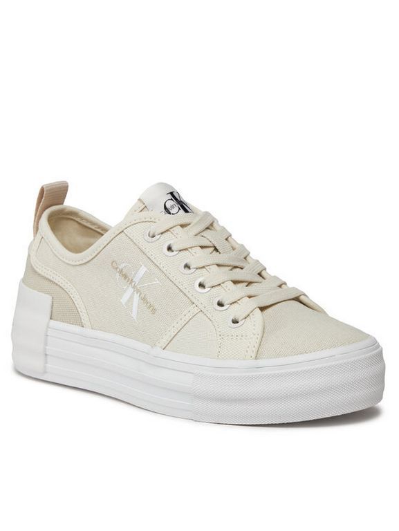 

Кеды женские Calvin Klein Jeans Bold Vulcan Flatf Low Cs Ml Btw YW0YW01412 бежевые 40 EU, Бежевый, Bold Vulcan Flatf Low Cs Ml Btw YW0YW01412