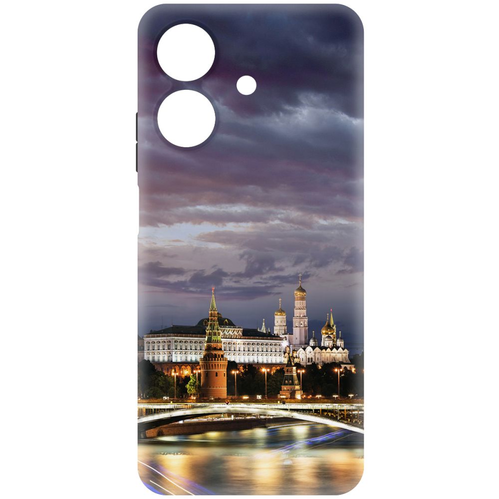 

Чехол-накладка Krutoff Soft Case Россия, Московский Кремль для Realme Note 60 черный