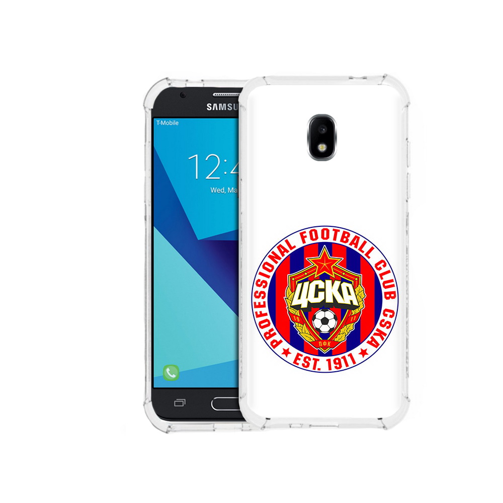 

Чехол MyPads Tocco для Samsung Galaxy J3 (2017) ФК ЦСК логотип (PT74067.575.178), Прозрачный, Tocco