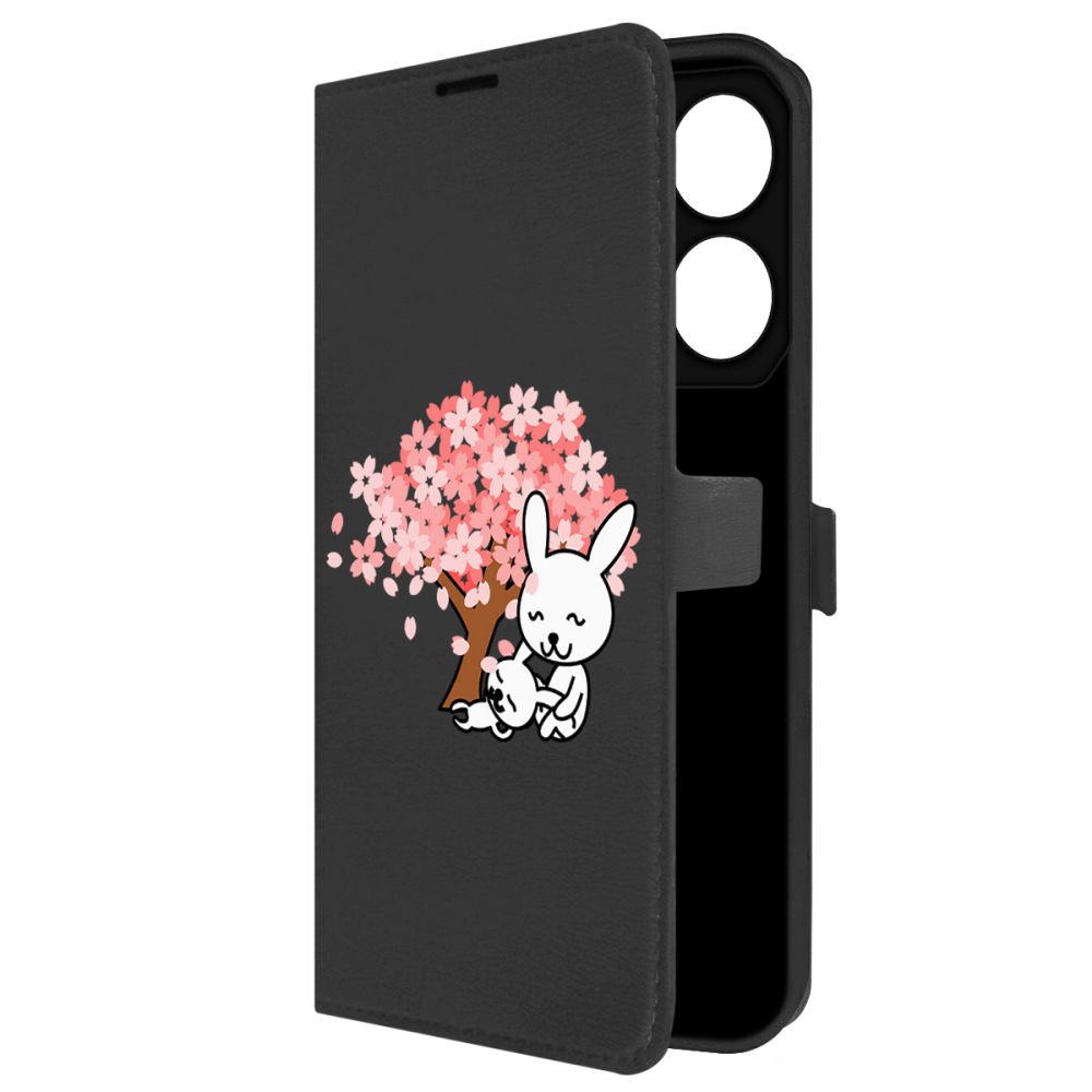 

Чехол-книжка Krutoff Eco Book для Tecno Pova 6 Neo Кролики (черный)