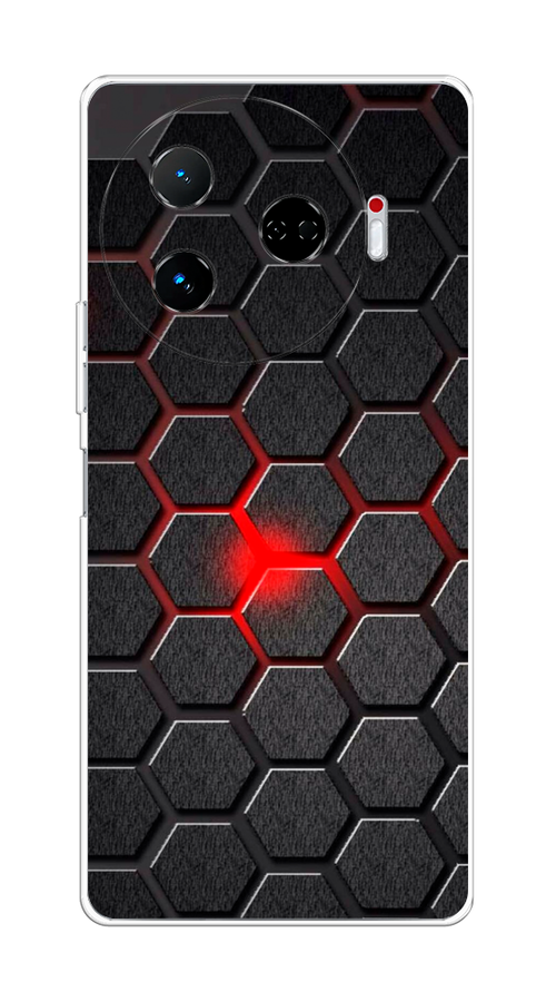 

Чехол на Tecno Camon 30 Pro 5G "Соты красные", Красный;черный;серый, 305150-1