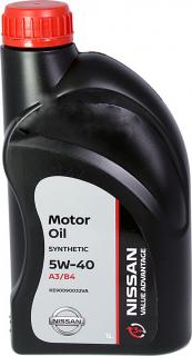 Моторное масло Nissan синтетическое Motor Oil Value Advantage 5W40 1л