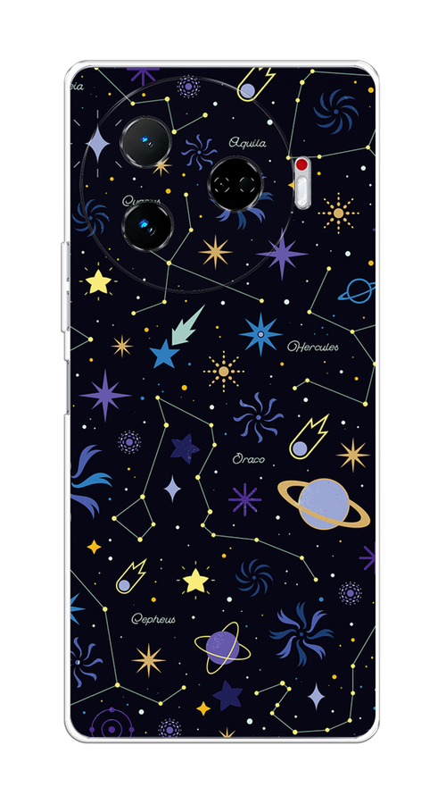 

Чехол на Tecno Camon 30 Pro 5G "Цветной космос", Желтый, 305150-1