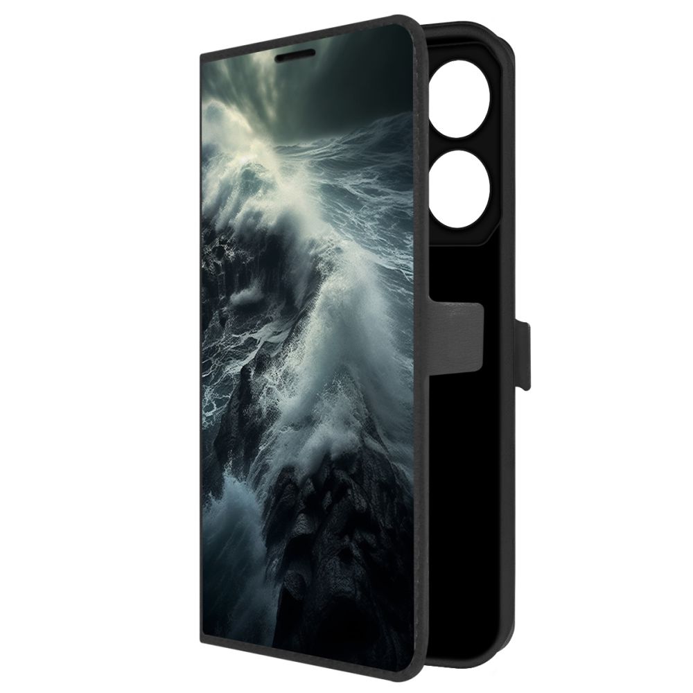 

Чехол-книжка Krutoff Eco Book для Tecno Pova 6 Neo Шторм (черный)
