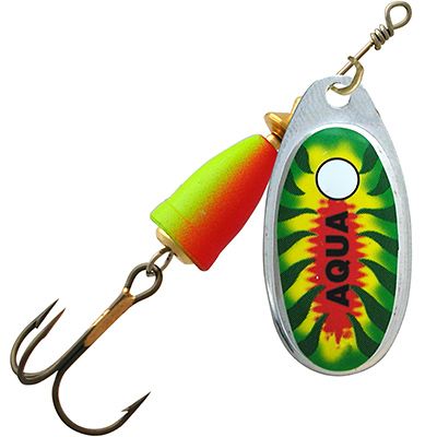 фото Блесна для рыбалки aqua comet+bell 03,0g, леп. № 1, dz-15 (серебро, зелен., желт.), 1 шт.