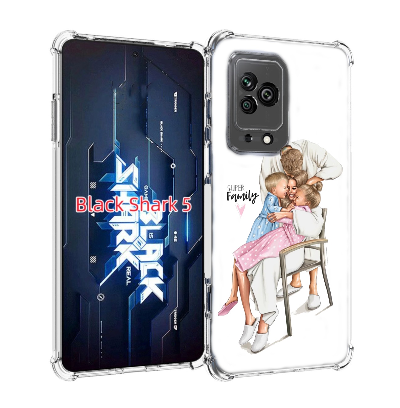 

Чехол MyPads Super-family для Xiaomi Black Shark 5, Прозрачный, Tocco