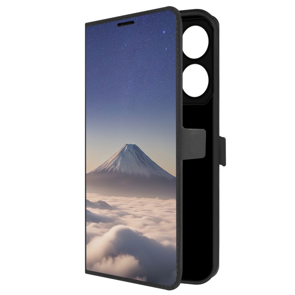 

Чехол-книжка Krutoff Eco Book для Tecno Pova 6 Neo Япония, Фудзияма (черный)