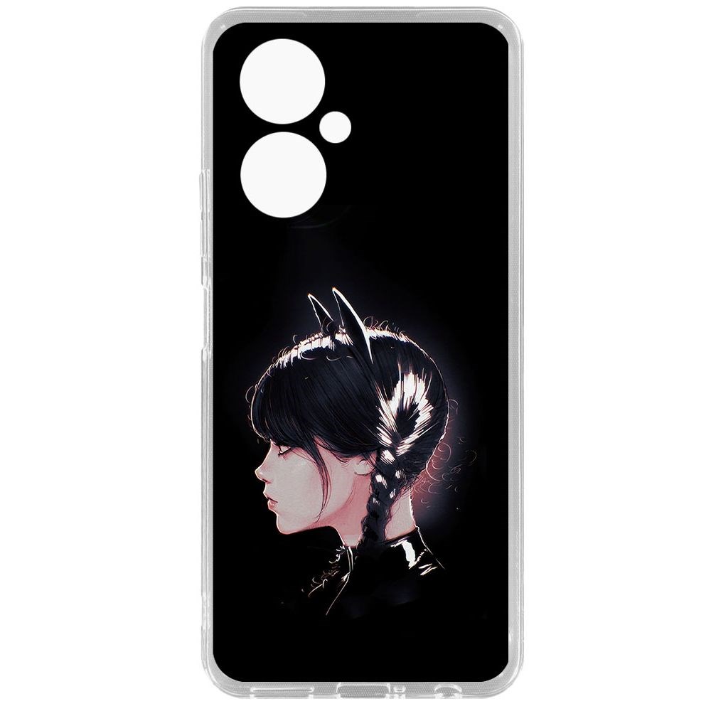 Чехол-накладка Krutoff Clear Case Уэнсдей Аддамс - Кошка Уэнсдей для TECNO Camon 19 Pro